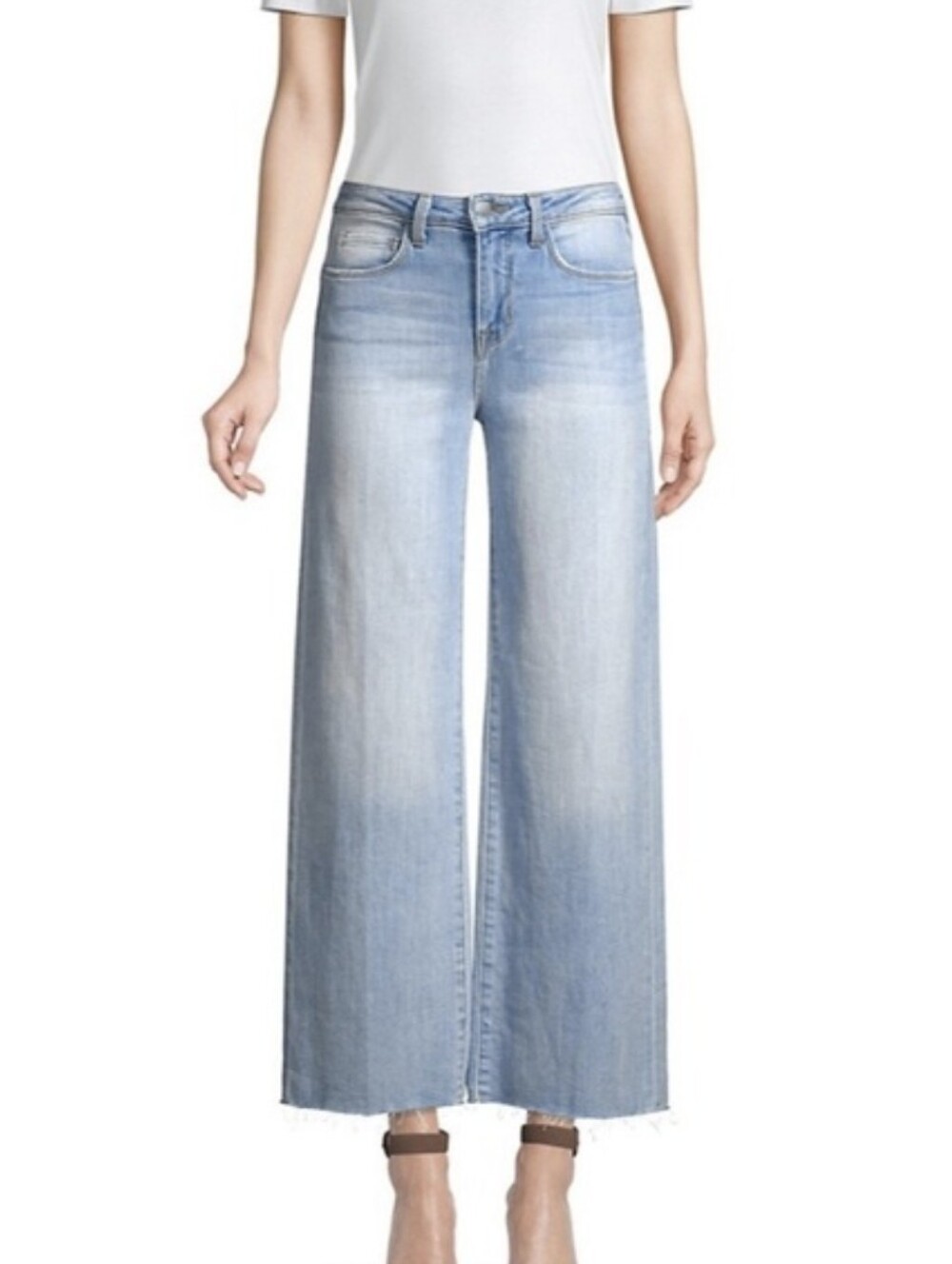L'Agence Danica High Rise Wide-Leg Light Blue Jeans 26